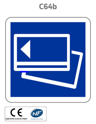 Panneau C64b Paiement par carte bancaire