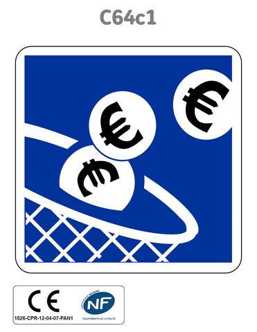 Panneau C64c1 Paiement par pièces de monnaie