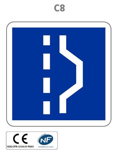 Panneau C8 Emplacement d'arrêt d’urgence