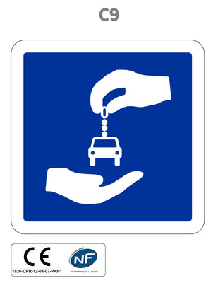 Panneau C9 Station d'autopartage