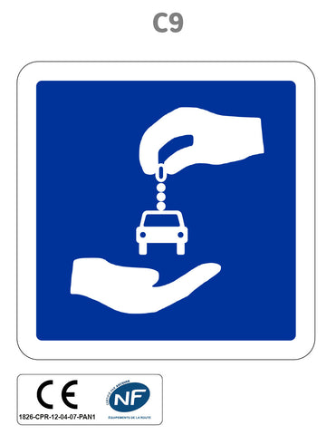 Panneau C9 Station d'autopartage