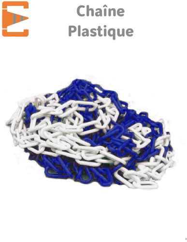 Chaîne de Signalisation Bleu/Blanc Ø 8mm 25M - EQUIPEMENTECH