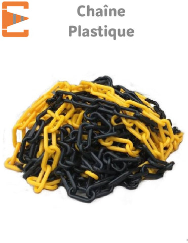 Chaîne de Signalisation Noire/Jaune 25M - EQUIPEMENTECH