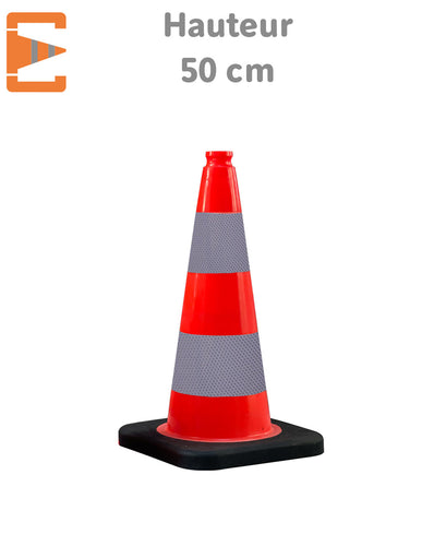 Cône K5A de Signalisation 50cm Lesté Classe 2