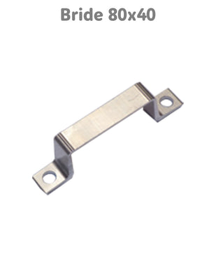 Brides de fixation pour poteau 80 x 40 mm