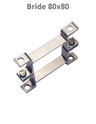 Brides de fixation pour poteau 80 x 80 mm