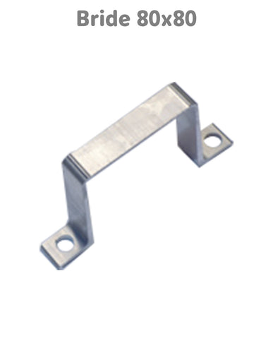 Brides de fixation pour poteau 80 x 80 mm