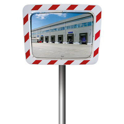 Miroirs de Sécurité Inox 600x400mm rouge blanc EQUIPEMENTECH