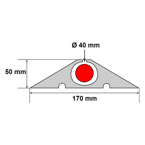 Dimensions Passe Câble en Rouleau 4M*Ø40mm-40T EQUIPEMENTECH