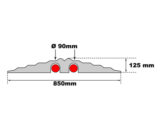 Protège Câbles et Tuyaux 2*Ø90mm-40T EQUIPEMENTECH