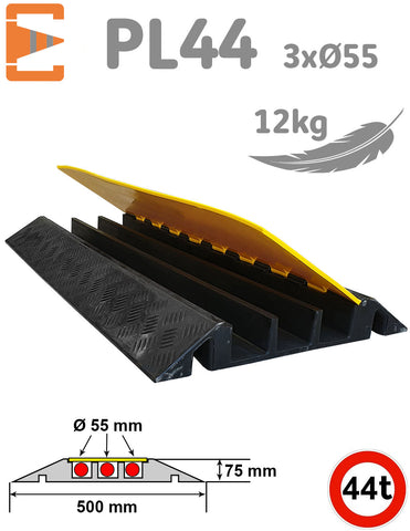 Passe Câble 3 Canaux Ø 55 mm 44 Tonnes