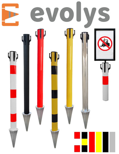 Poteau de Balisage Métal EVOLYS à Sceller
