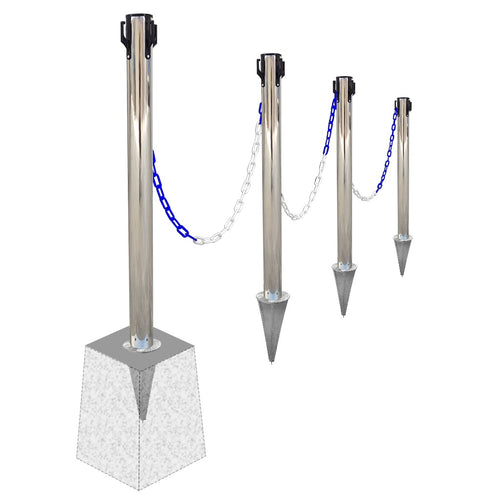 Kit Poteaux de Balisage Métal à sceller EQUIPEMENTECH
