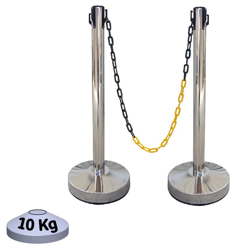 Kit 2 Poteaux de Balisage Métal Inox EQUIPEMENTECH