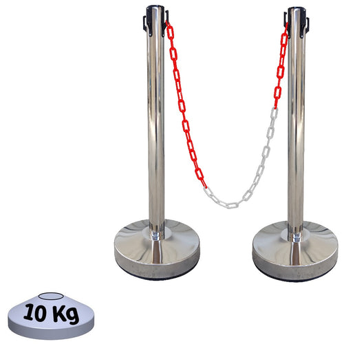 Kit 2 Poteaux de Balisage Métal Inox EQUIPEMENTECH