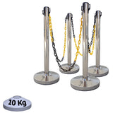 Kit 4 Poteaux de Balisage Métal Inox EQUIPEMENTECH