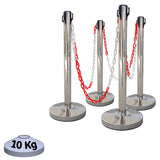 Kit 4 Poteaux de Balisage Métal Inox EQUIPEMENTECH
