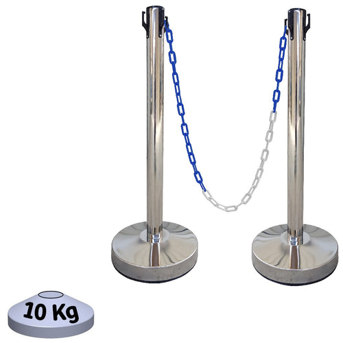 Kit 2 Poteaux de Balisage Métal Inox EQUIPEMENTECH