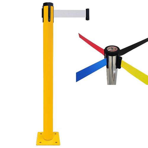 Poteaux à Sangle Jaune Base à fixer EQUIPEMENTECH