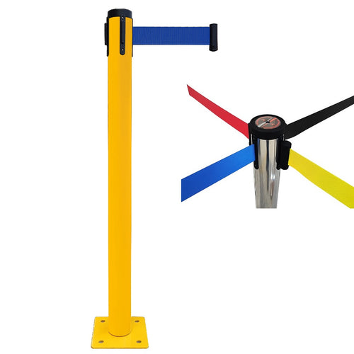 Poteaux à Sangle Jaune Base à fixer EQUIPEMENTECH