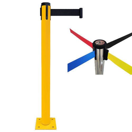 Poteaux à Sangle Jaune Base à fixer EQUIPEMENTECH