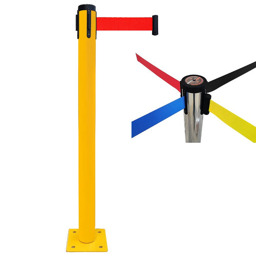 Poteaux à Sangle Jaune Base à fixer EQUIPEMENTECH