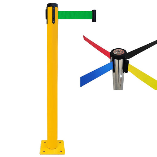 Poteaux à Sangle Jaune Base à fixer EQUIPEMENTECH