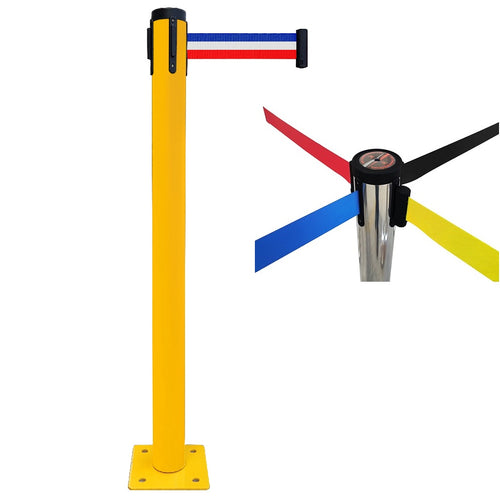 Poteaux à Sangle Jaune Base à fixer EQUIPEMENTECH