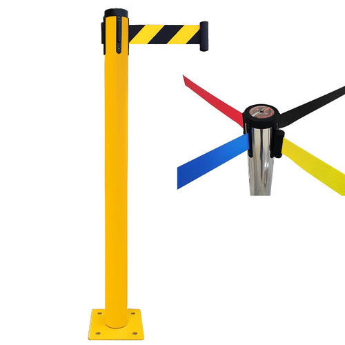 Poteaux à Sangle Jaune Base à fixer EQUIPEMENTECH