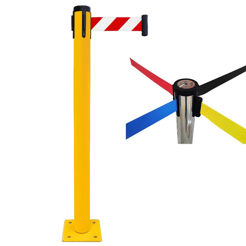 Poteaux à Sangle Jaune Base à fixer EQUIPEMENTECH