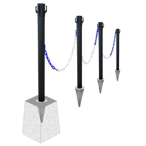 Kit Poteaux de Balisage Métal à sceller EQUIPEMENTECH