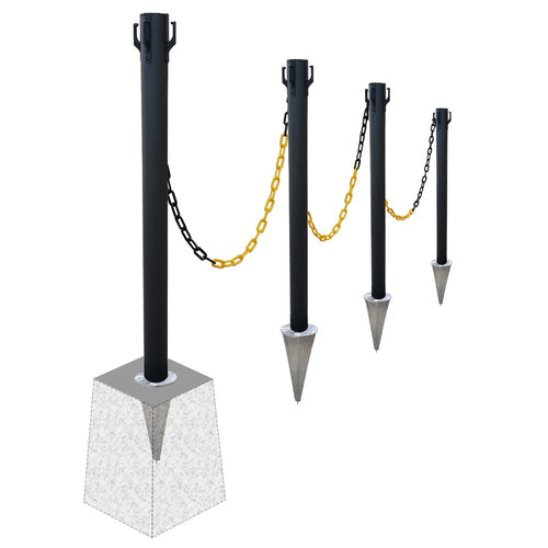 Kit Poteaux de Balisage Métal à sceller EQUIPEMENTECH