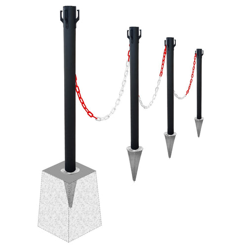 Kit Poteaux de Balisage Métal à sceller EQUIPEMENTECH