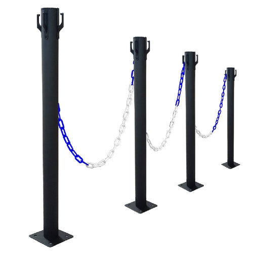 Kit Poteaux de Balisage Métal à fixer Noir EQUIPEMENTECH