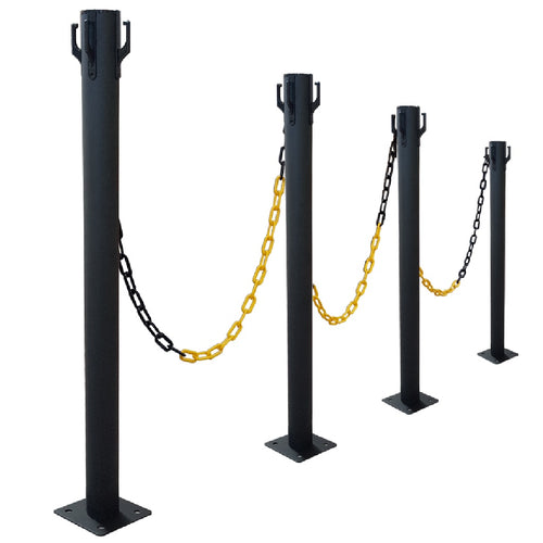 Kit Poteaux de Balisage Métal à fixer Noir EQUIPEMENTECH