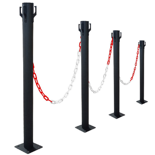 Kit Poteaux de Balisage Métal à fixer Noir EQUIPEMENTECH