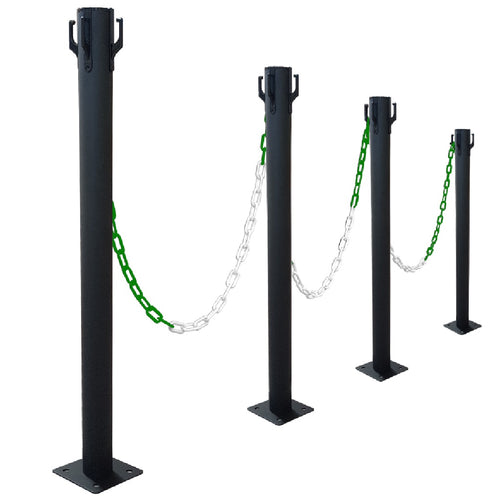 Kit Poteaux de Balisage Métal à fixer Noir EQUIPEMENTECH