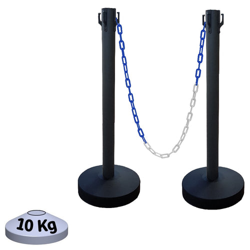 Kit 2 Poteaux de Balisage Métal Noir EQUIPEMENTECH