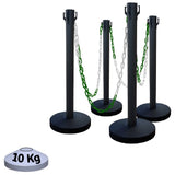 Kit 4 Poteaux de Balisage Métal Noir EQUIPEMENTECH