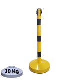 Poteau de Balisage Métal EVOLYS Noir Jaune