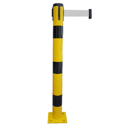 Poteau Métal de Balisage à Sangle EVOLYS à Fixer