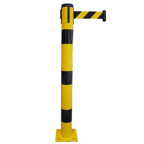 Poteau Métal de Balisage à Sangle EVOLYS à Fixer