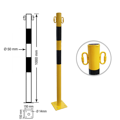 Poteaux de Balisage Métal à Fixer