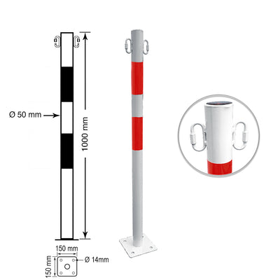 Poteaux de Balisage Métal à Fixer