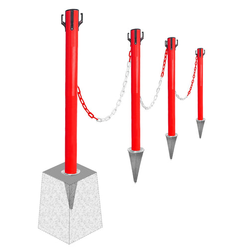 Kit Poteaux de Balisage Métal à sceller EQUIPEMENTECH