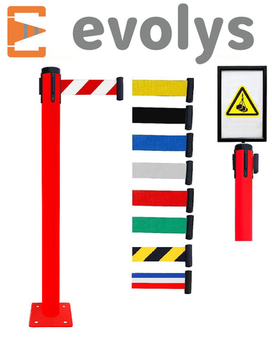 Poteaux à Sangle Rouge Base à fixer EQUIPEMENTECH