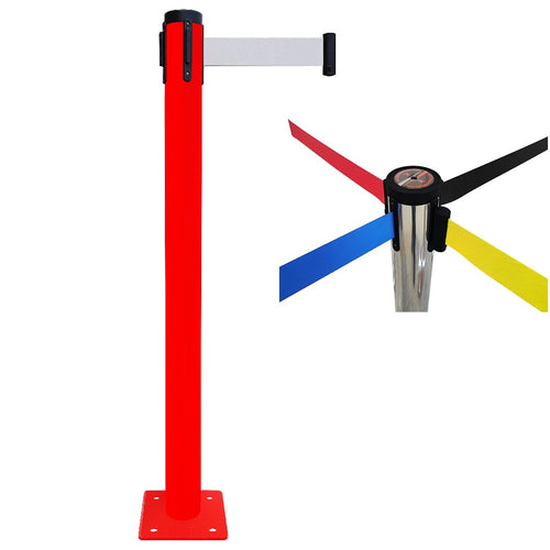 Poteau de Guidage à Sangle EVOLYS Rouge à Fixer