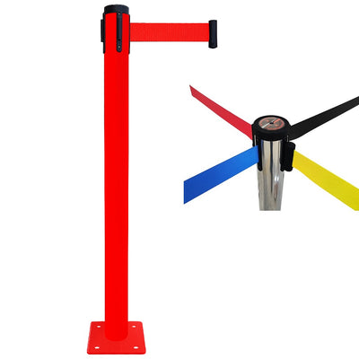 Poteau de Guidage à Sangle EVOLYS Rouge à Fixer