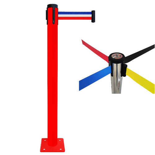 Poteau de Guidage à Sangle EVOLYS Rouge à Fixer