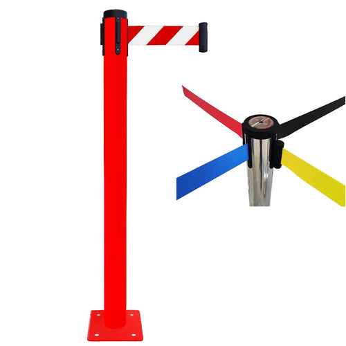 Poteau de Guidage à Sangle EVOLYS Rouge à Fixer
